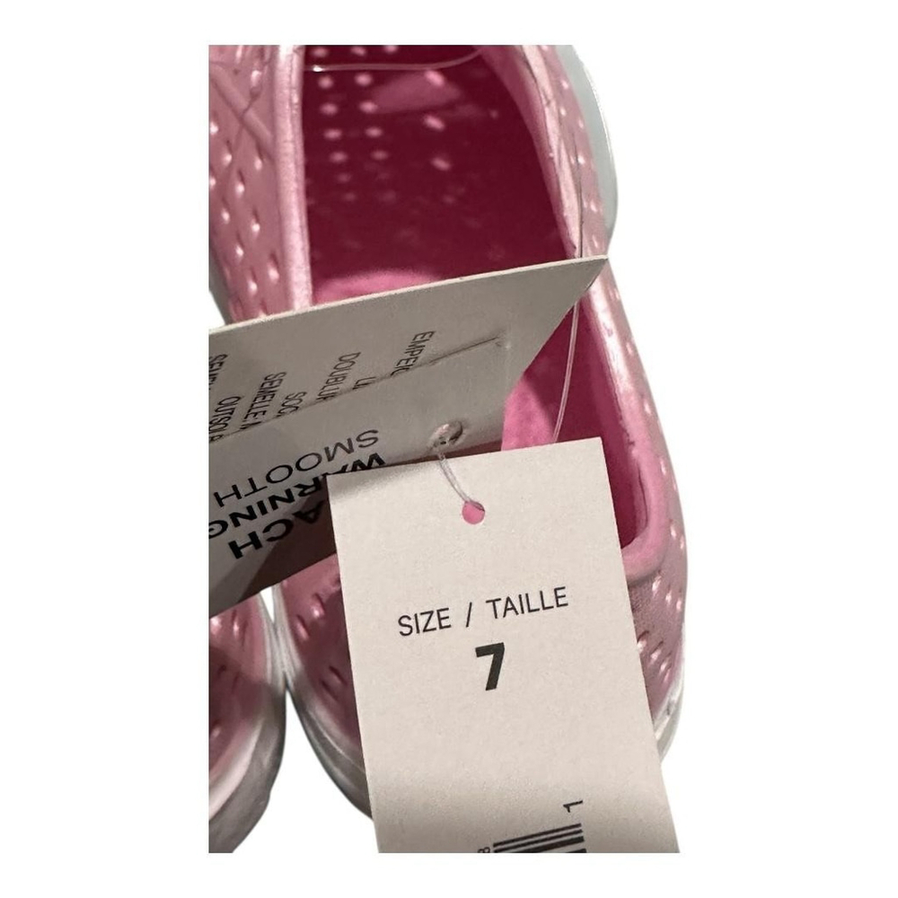 Joe Fresh Shoes Kids Size 7 Pink Slip On Water Sneakers Lightweight Breathable - Picture 6 of 6